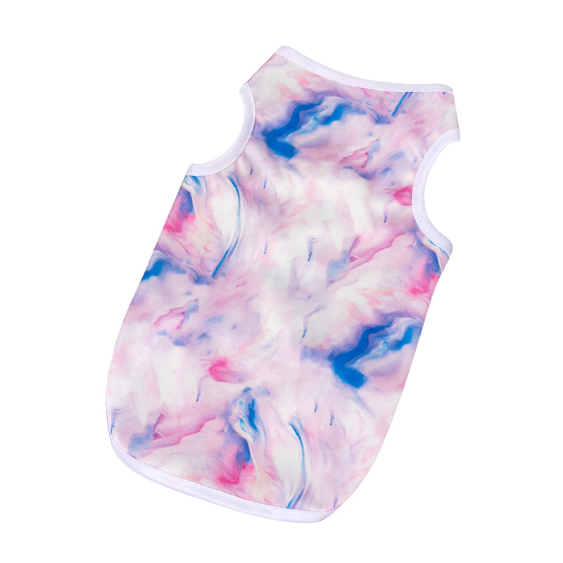 Haustierkleidung Teddy Golden Retriever Cartoon Weste für kleine mittelgroße Hunde und Katzen Sommeroutfit Hundekleidung_voghion.com