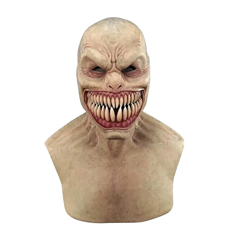Festmasker Voksen Horror Trick Legetøj Skræmmende Prop Latex Mask Djævle Ansigtsdæksel Terror Uhyggelig Praktisk Joke til Halloween_voghion.com