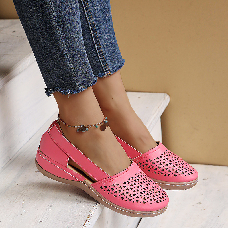 Modische, lässige, perforierte Schuhe für Damen_voghion.com