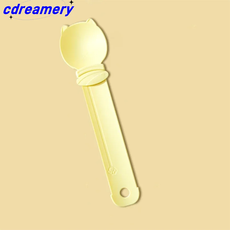 1 peça Colher de Alimentação para Gatos com Barra Deslizante e Anti-Mordida para Lanche, Armazenamento Pendurado Especial, Alimentador para Gatos, Espremedor_voghion.com