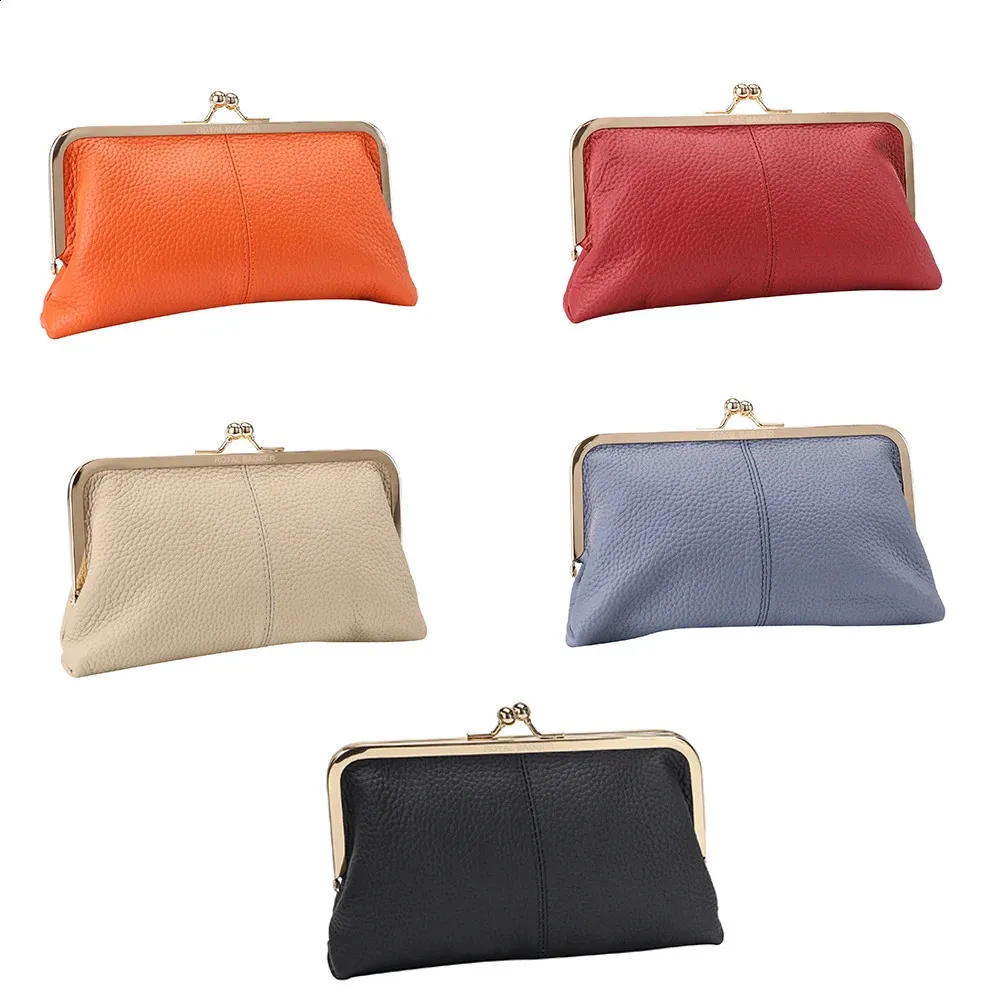 Royal Bagger Kiss Lock Geldbörse für Damen, echtes Rindsleder, großes Fassungsvermögen, Kartenhalter, modische Clutch, Handy-Geldbörse_voghion.com