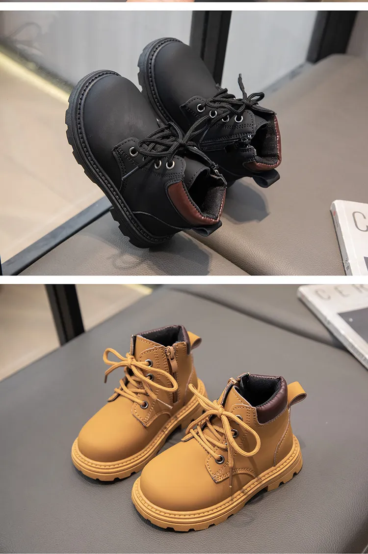 Baby Short For Boys Autumn Winter Children Leather Happysteps Fashion Toddler Girls Boots Anti Slip Kids Snow Shoes_voghion.com
