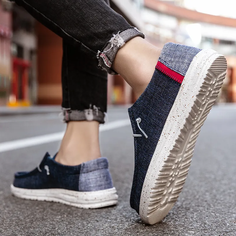 Freizeitschuhe Herren Canvas 2024 Boot Outdoor Slip On Loafer Mode Flats Leichtes Non Deck Große Größe 48_voghion.com