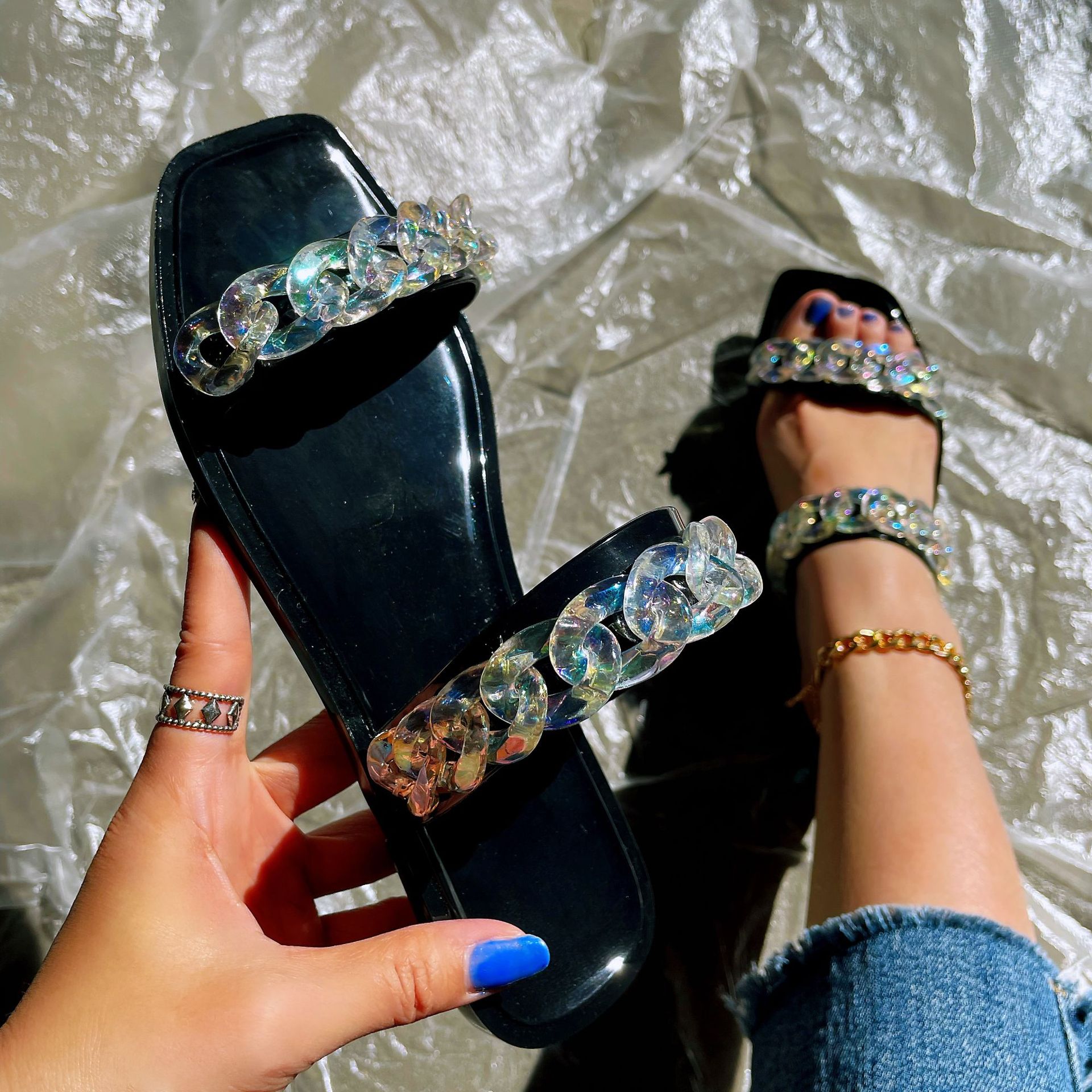 Nuova moda estiva da donna in grandi pantofole piatte_voghion.com