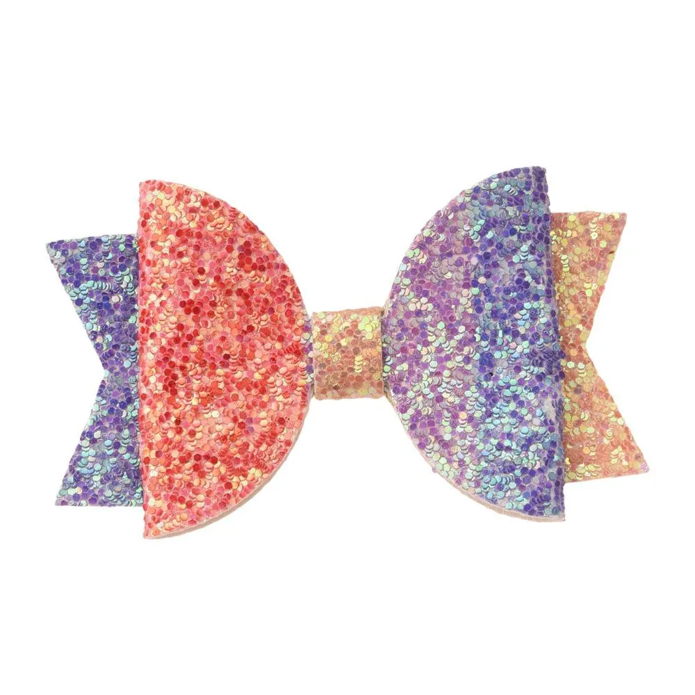 54pcs/lot 5cm*8cm Glitter Bow Boutique Fashion Accessories Sequin Hair Bows Flower Accessory For Girls_voghion.com