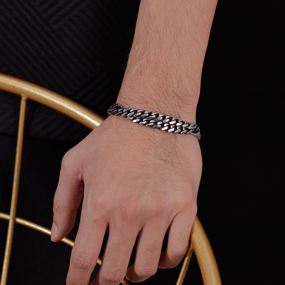 Source Cuban Link Chain Men's Bracelet Rock Stainless Steel Bracelet_voghion.com