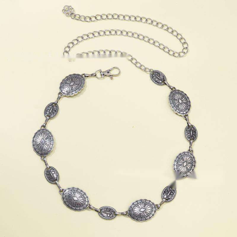 Fashionable Women's Belt, High-end Metal Waist Chain, West Asia Versatile Ethnic Dress, Decorative Dress_voghion.com