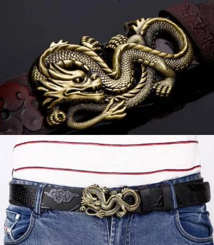 New style high quality brand designer belts for copper dragon buckle men and women waist genuine leather belt_voghion.com