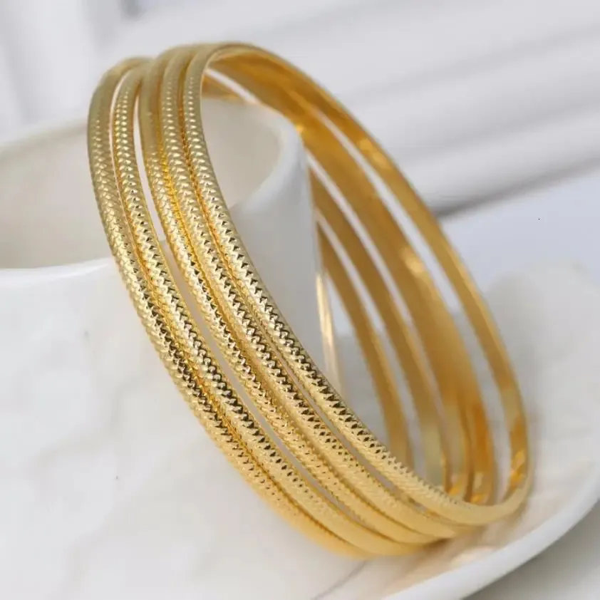 Beautiful Sterling Silver Bangle Bracelet For Women Pair Set_voghion.com