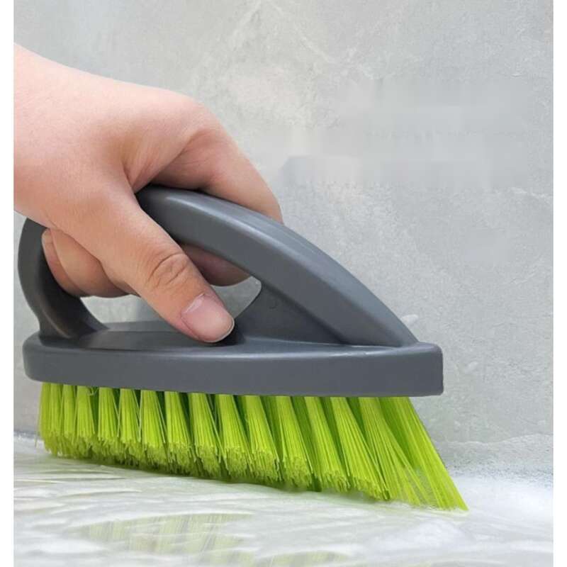 Badezimmerwand, Waschbecken, Keramikfliesen, Badezimmerspalten, Bürste, Boden, keine toten Ecken, Reinigung mit harter Bürste_voghion.com