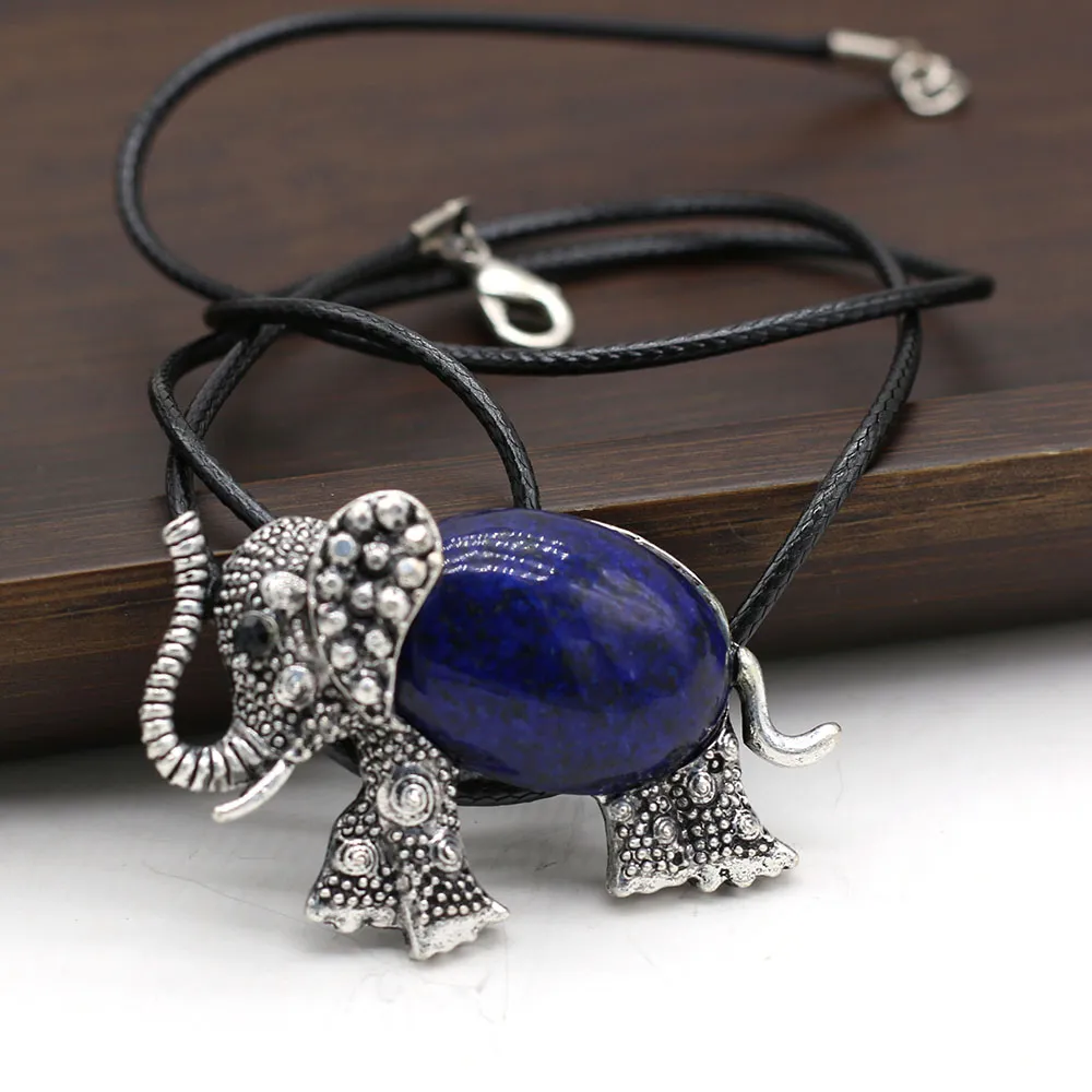 Collana con ciondolo elefante vintage per donna con gemme_voghion.com