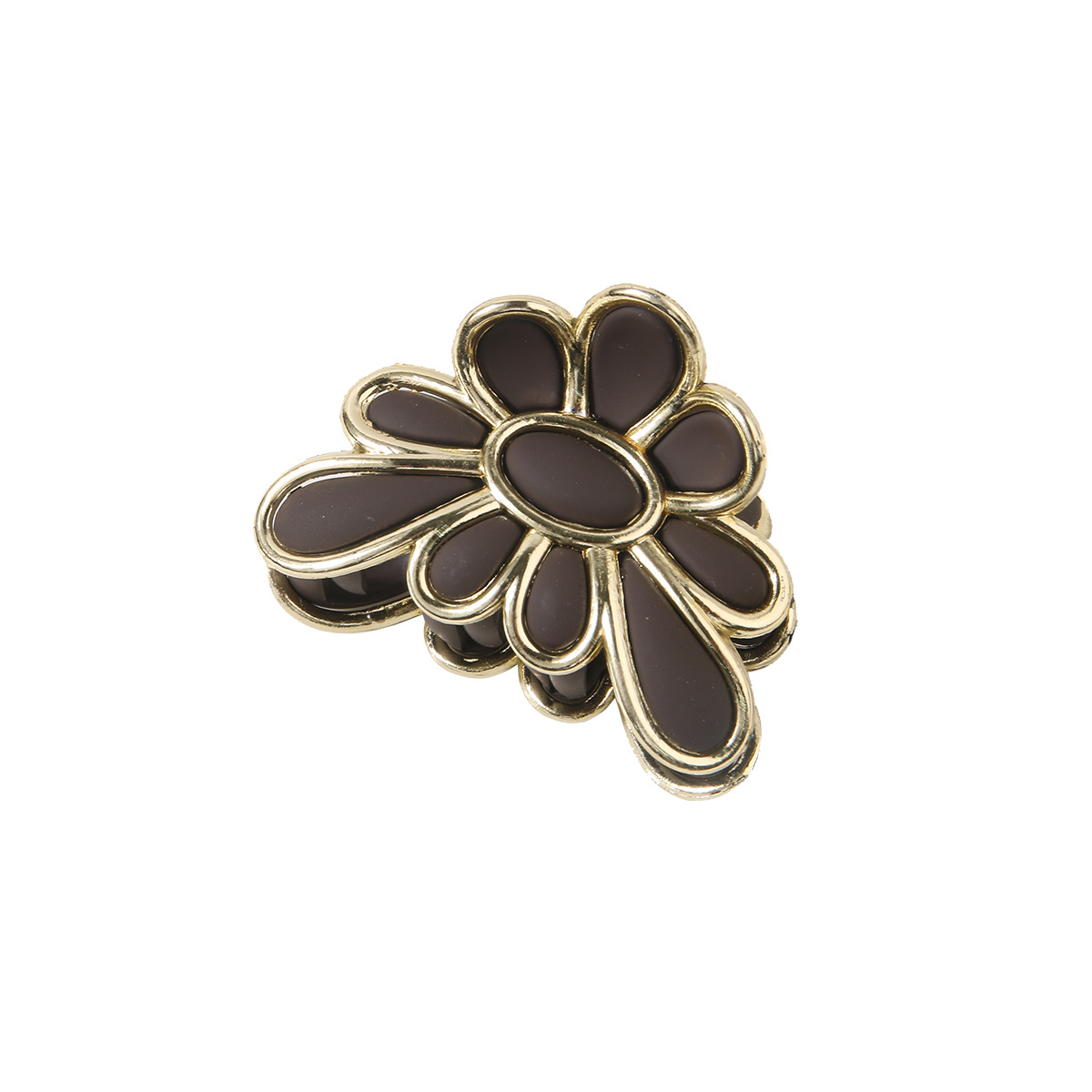 Women's Hair Accessories Hairpin Micro-inlaid Gold-rimmed Hair Clip For Women Simple And Fashionable Back Of The Head Flower Shark Clip Hairpin_voghion.com