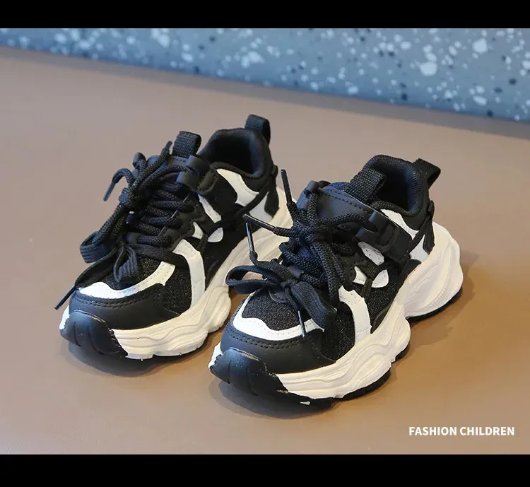 Childrens girls fashionable sports breathable and non slip childrens school running shoes boys version 240912_desvips.com