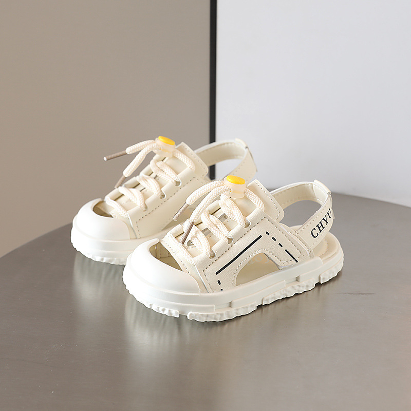 Children's Baotou Half Sandals 2022 Summer Anti Kick Boys Beach Women's Korean Soft Sole Walking Shoes_voghion.com