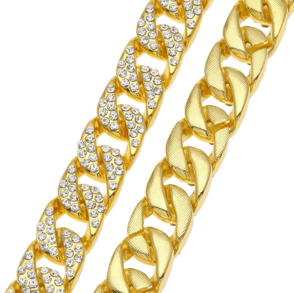Personalised Gold Cuban Link Chain Bracelet Bling Iced Out Jewelry_voghion.com