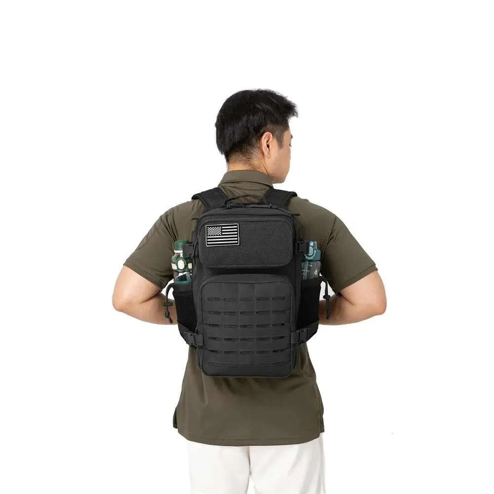 Zaino tattico da 25L/45L per donna/uomo, per sopravvivenza all'aperto, con taglio laser, Molle, per escursionismo, scuola, palestra, zaino con doppia tazza_voghion.com
