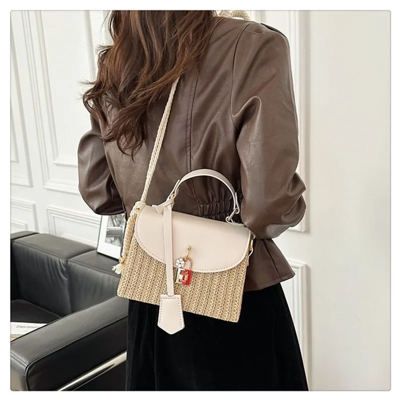 Designer Free Shipping 2025 New Fashion Commuting Small Square Premium Texture Woven Single Shoulder Crossbody Bag For_voghion.com
