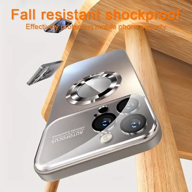 Glass Window Compatible Case For IPhone 11/12/13/14/15 Pro Max Plus - Wireless Charging Ready, Shockproof PC_voghion.com