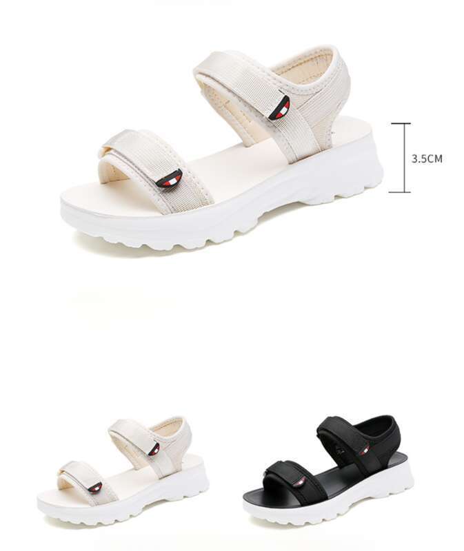 Women's Thick Bottom Sandals, New Network Reddit High Definition Flat Velcro Casual Shoes_voghion.com