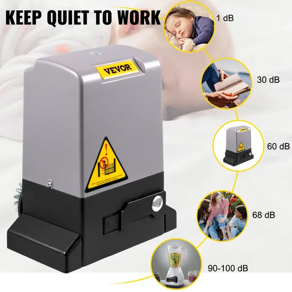 Sliding Gate Opener, 1800 KG 4 M, Automatic Sliding Gate With 4 Remote Controllers & APP Control, Electric Rolling_voghion.com
