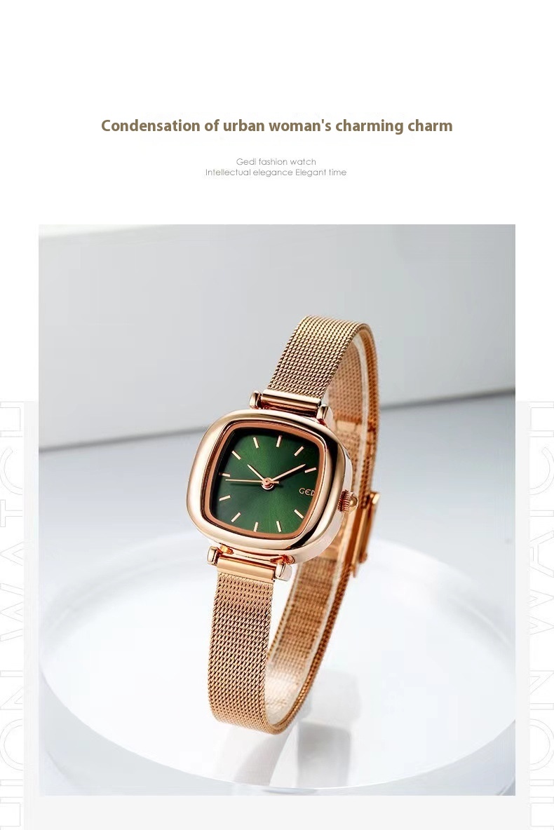 Sito web GEDI con quadrante piccolo per studenti di zucchero, temperamento quadrato, in un orologio minimalista da donna_voghion.com