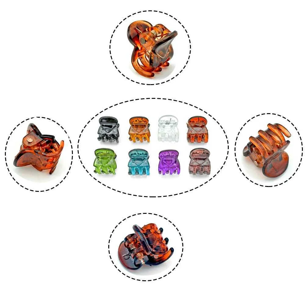 Hair Clips Barrettes 1.5cm 50pcs Womens Clip Accessories Fashion Plastic Mini Claw Headwear Gift_voghion.com