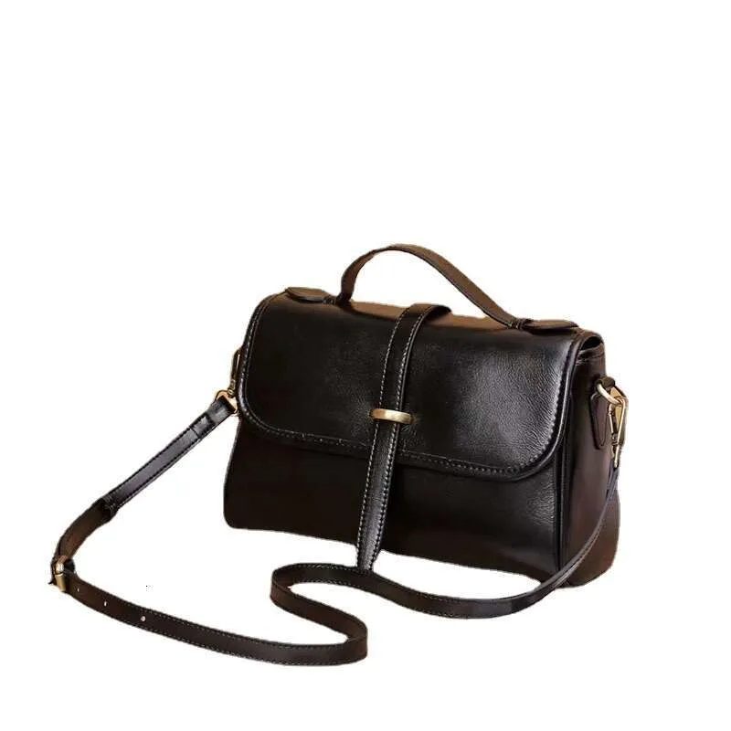 Designer's Cowhide Cambridge Messenger Bag new retro leather handbag women's stylish casual crossbody shoulder bag_voghion.com
