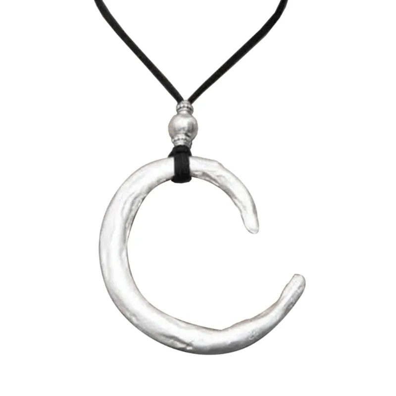 Collana con pendente luna per donna e ragazza catena oro chic_voghion.com