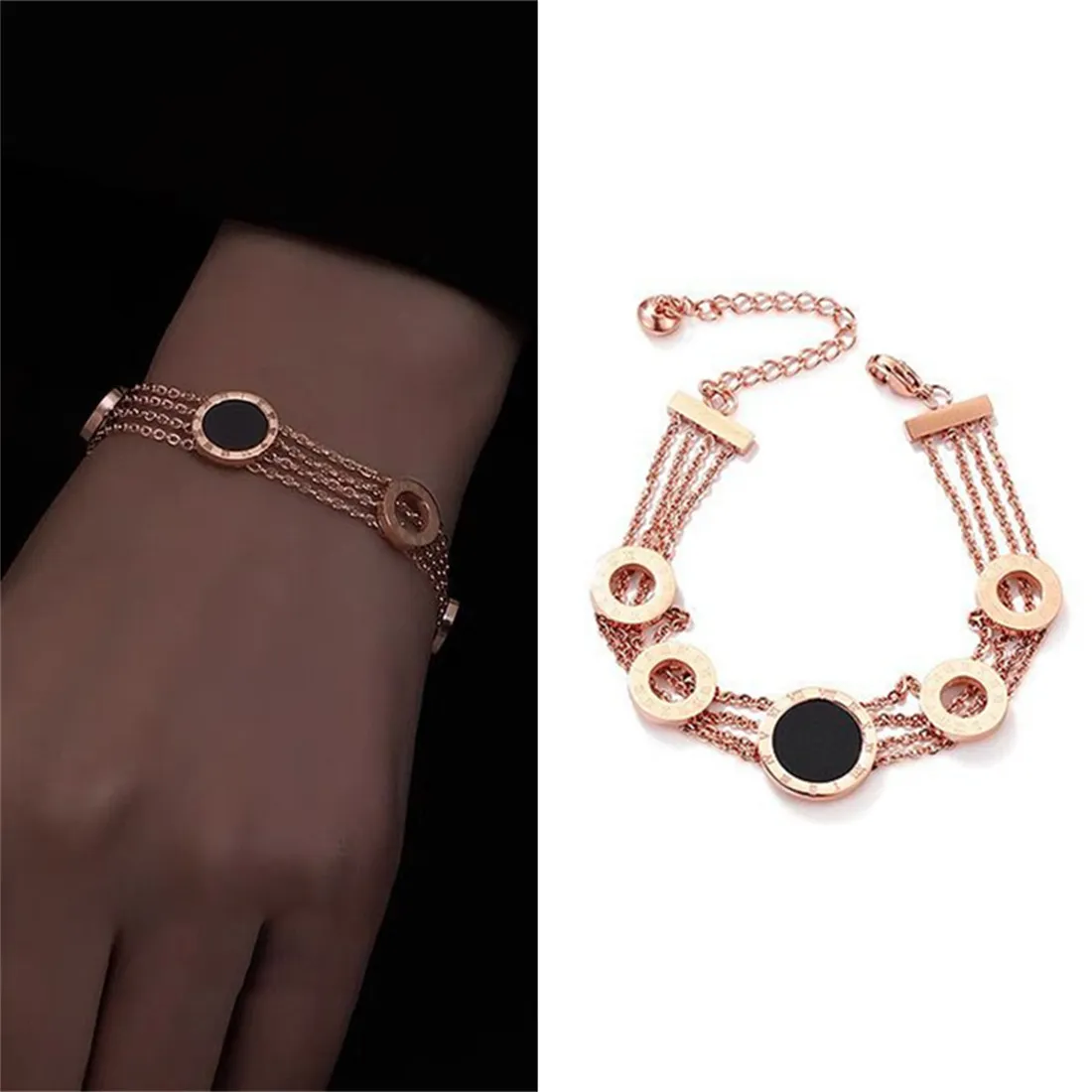 Armreif Römischer Edelstahl Sier Armbänder Charme Goldfarbe Kundenspezifische Designer Französische Armreifen Für Frauen Hochzeitsgeschenke_voghion.com
