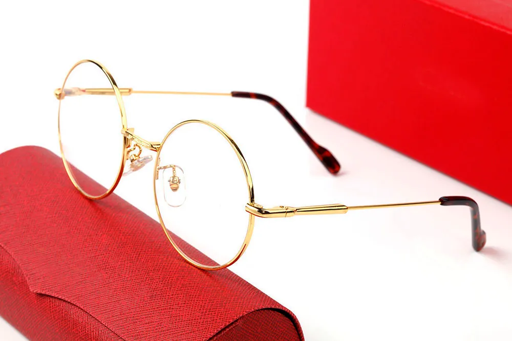 óculos de sol retrô Armações de óculos de sol acessórios para óculos Oval Full clear gold óculos de grau Homens mulheres designer olho Twist pernas_voghion.com