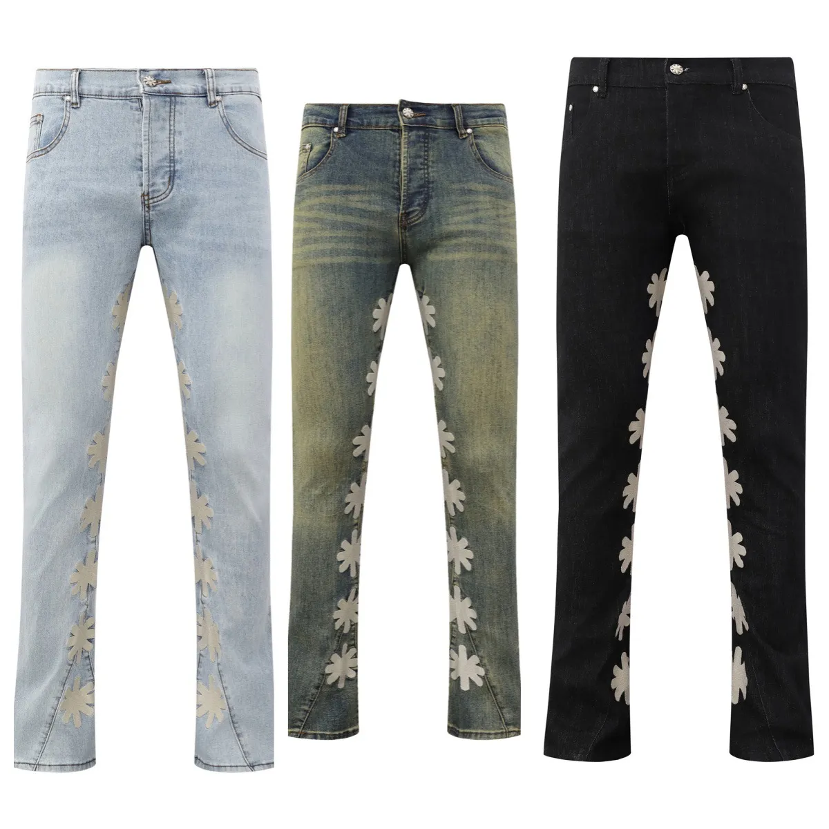 Designer Jean Denim Trousers For Mens Jeans Trends Slim Fit Motorcycle Mans Stacked Jeans Men Sweatpants_mkmklike.com