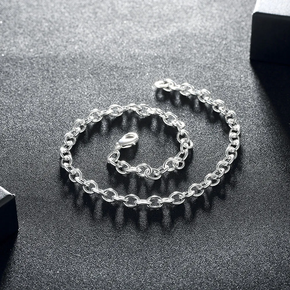 Ketten Fabrik Direkt 100% Sterling Silber Halskette für Frau Männer Mode Charme 18 Zoll Kette Schmuck Party Wdding Geschenk_voghion.com