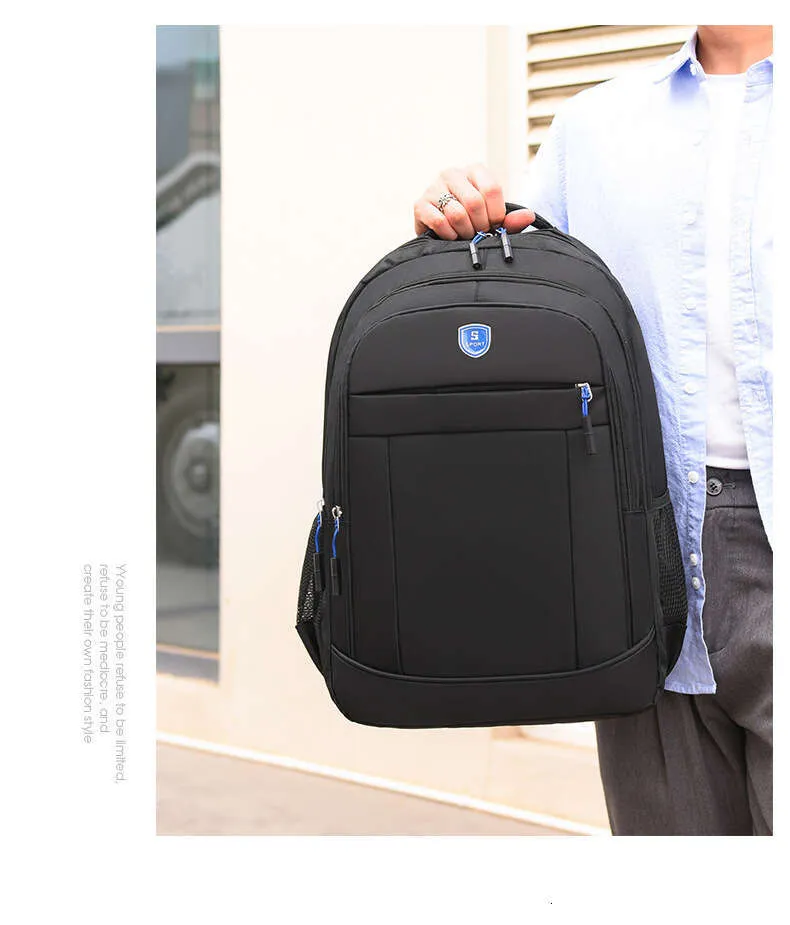 Neie texturéierte Rucksack fir Männer mat grousser Kapazitéit, Geschäftscomputerrucksak, Studentenrees-Schoultasch_voghion.com
