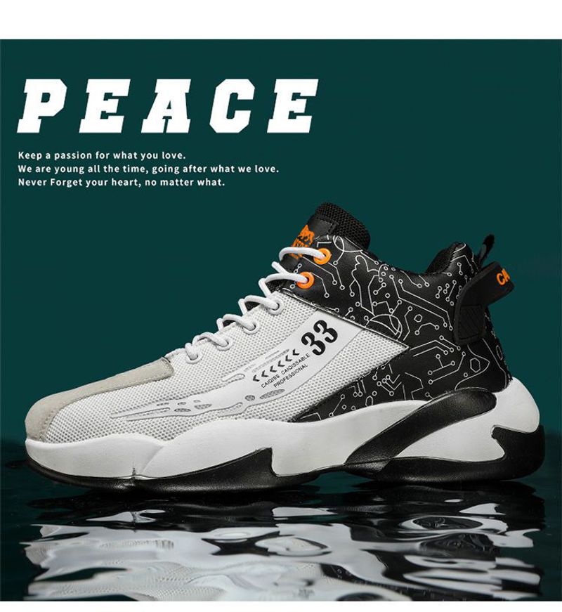 High-Top-Schuhe 2024 Frühlingstrend Studenten Laufschuhe Freizeitschuhe Herren Sportschuhe neue Basketballschuhe_voghion.com