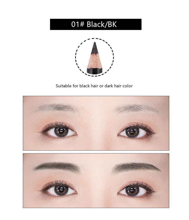 Schéinheets Leopardendruck Bleistift mat Wenkbrauepinsel Kënschtler waasserdicht a net ausschmierend Make-up Ufänger Kosmetik_voghion.com