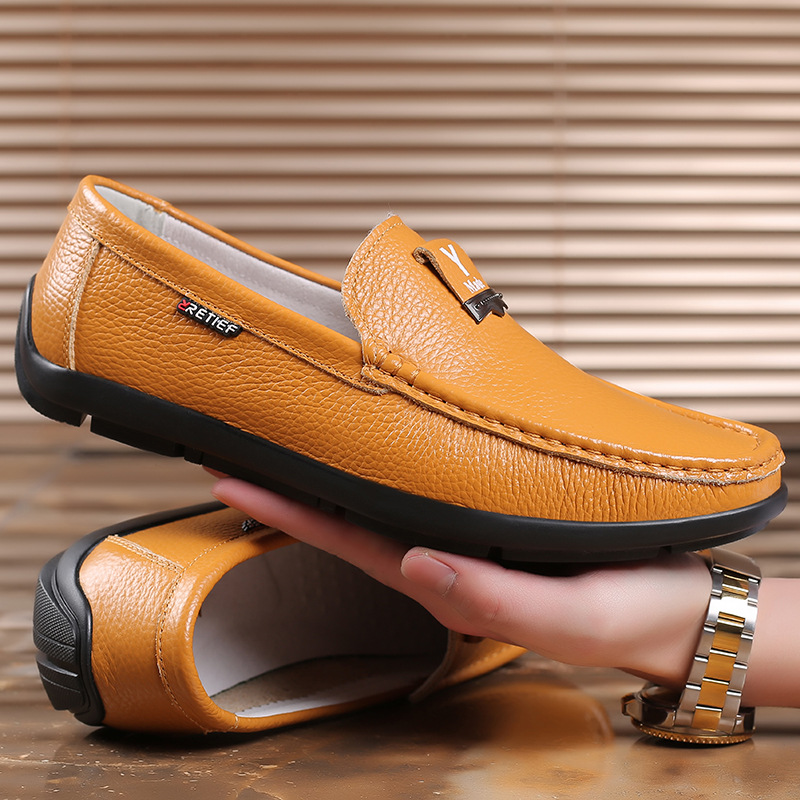 Herren Halbschuhe Lederschuhe für Herren Freizeitschuhe Mokassins Atmungsaktive Sneakers Herren Fahrschuhe Komfort Flats_voghion.com