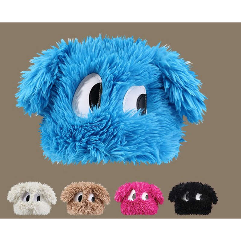 Simpatica cagnolina con occhi lunghi e orecchie spesse, un caldo e soffice cappello Lei Feng per l'autunno e l'inverno._voghion.com