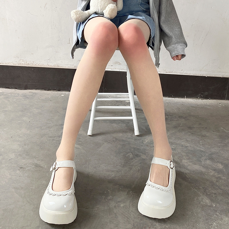 Japanese Style Women's Sheer Blush Gradient Tights Bare Leg Effect_voghion.com