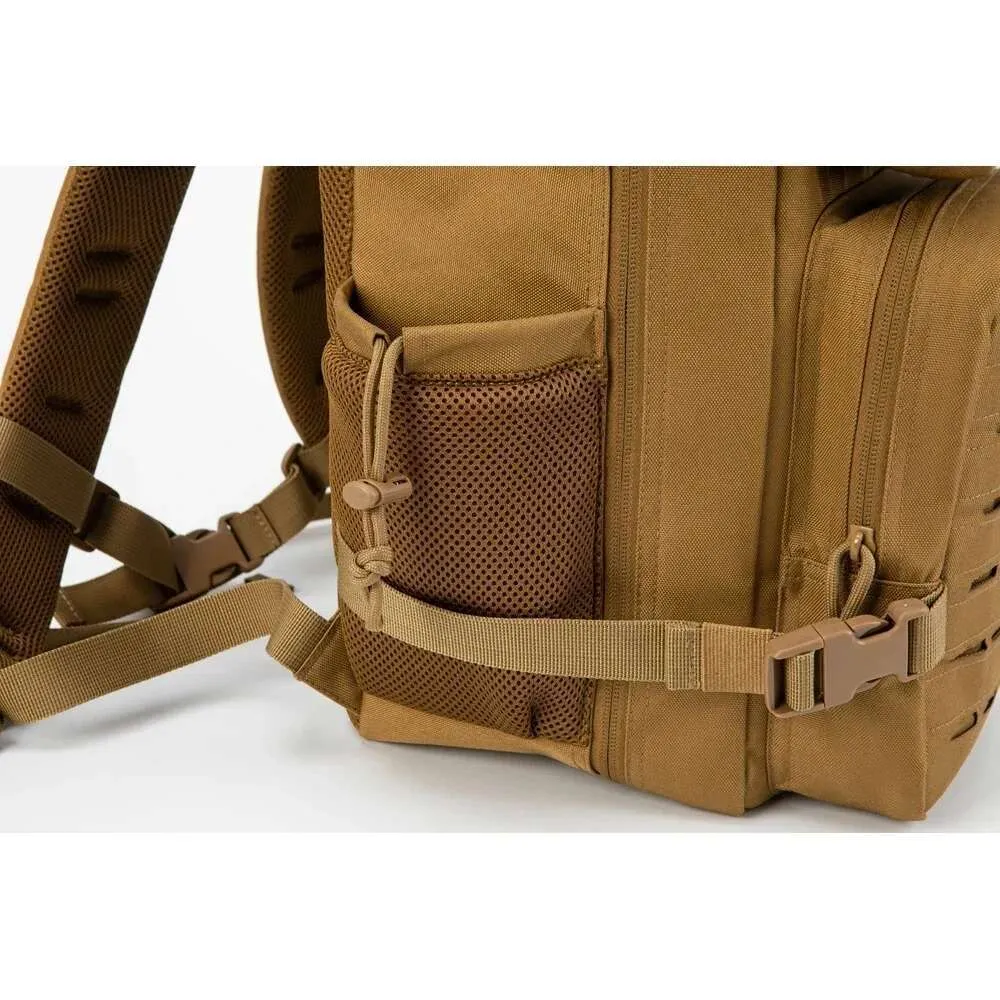Zaino tattico da 25L/45L per donna/uomo, per sopravvivenza all'aperto, con taglio laser, Molle, per escursionismo, scuola, palestra, zaino con doppia tazza_voghion.com