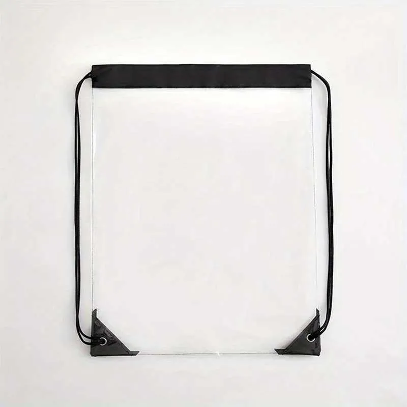 New Transparent Drawstring Backpack Fruit storage Tote Gym Bag Sport Pack Unisex Large Capacity Lightweight Beach_voghion.com