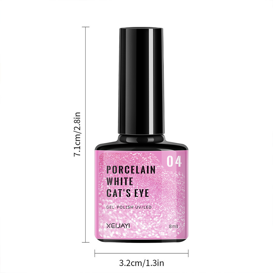 Nails Art & Tools New autumn and winter porcelain white moonlight cat's eye whitening nail polish glue flash nail salon dedicated_voghion.com