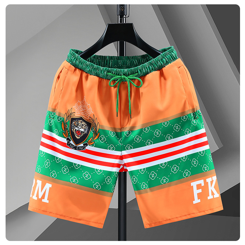 Pantaloncini da uomo estivi larghi e taglie forti Pantaloni centrali casual da mezza spiaggia alla moda e alla moda_voghion.com