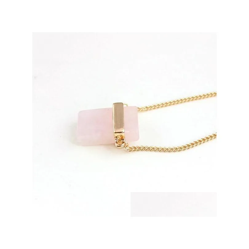 Pingente Pedra Natural Colares Para Mulheres Meninas Rec Cristal Quartzo Pingentes Colar Pedra Preciosa Jóias Presente Entrega Direta_voghion.com
