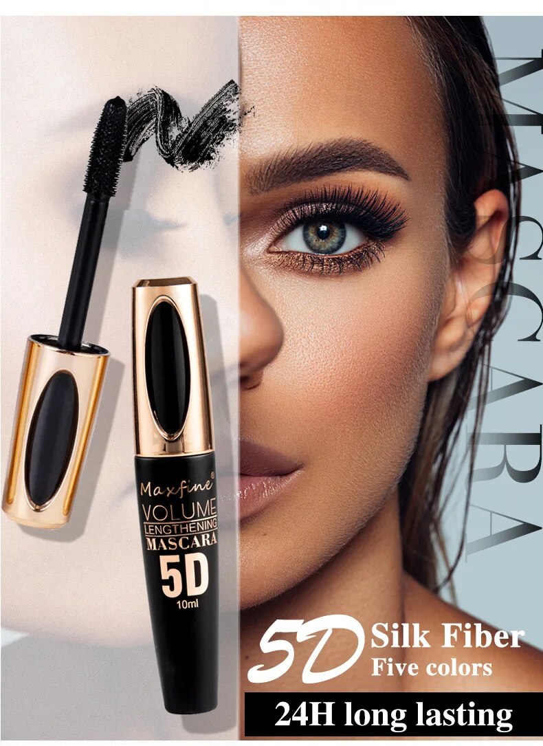 Mascara volume 5d waterproof allongeant et courbe vos cils_voghion.com