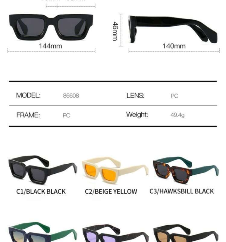【 Titanium Alloy Material 】 Hip Hop Punk Men's Super, Personalized, Thick Frame Texture Can Be Paired_voghion.com