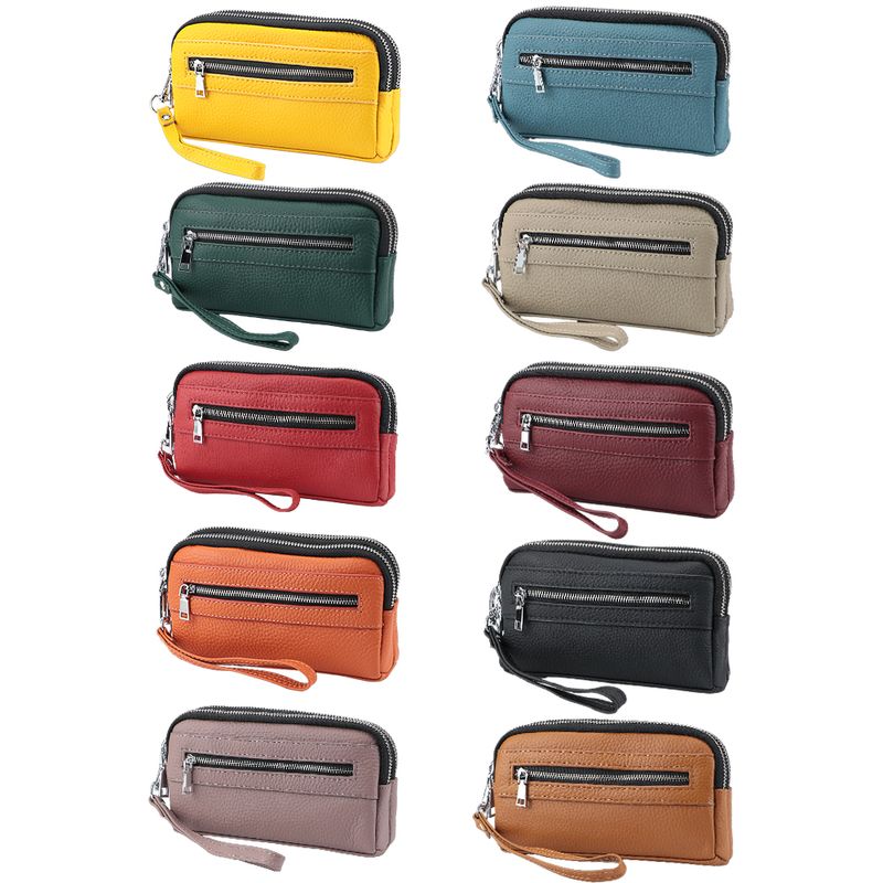 URBAN MASTER Neue Design-Clutch-Geldbörsen für Frauen Echtes Kuhleder Modische lange Geldbörse Telefongeldbörsen Große_voghion.com