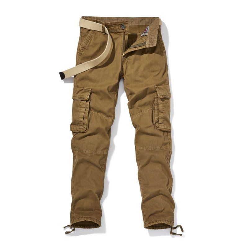 Gerade geschnittene Outdoor-Jogginghose für Herren, abriebfeste Cargo-Freizeithose mit mehreren Taschen_voghion.com