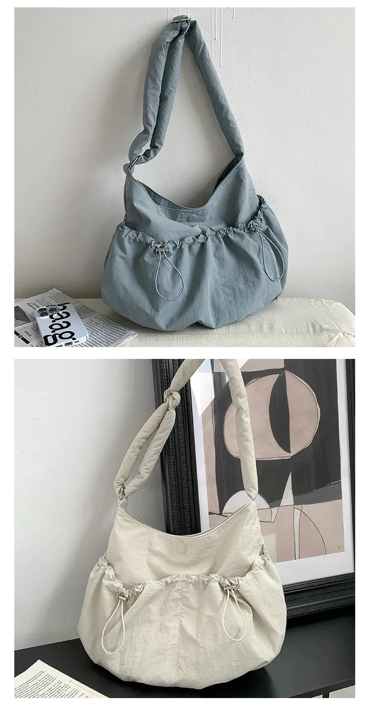 Damen Cloud Bag Nylon Schultertasche Umhängetasche Modern_voghion.com