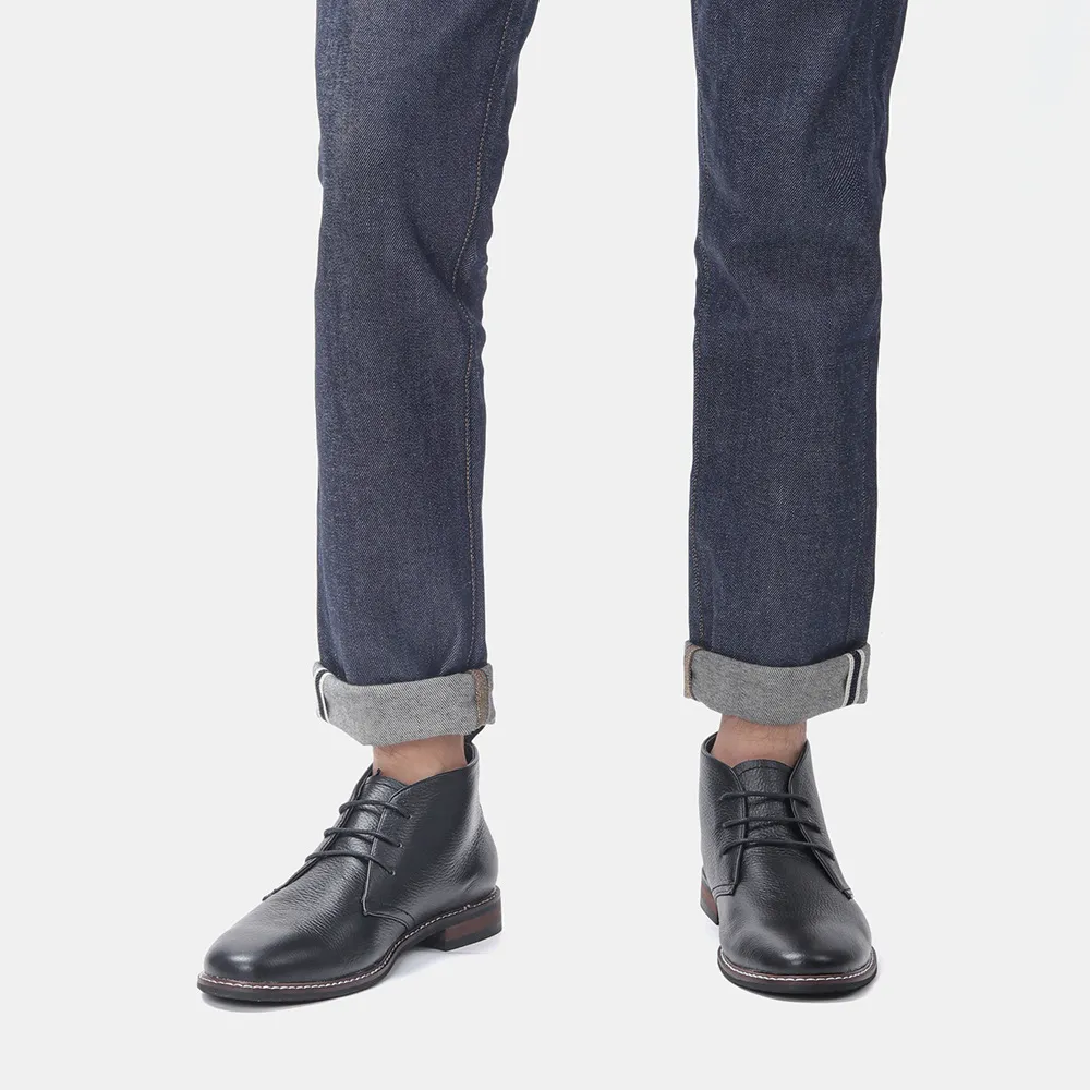 Bottines en cuir véritable pour hommes, bottines de marque de qualité pour hommes_voghion.com