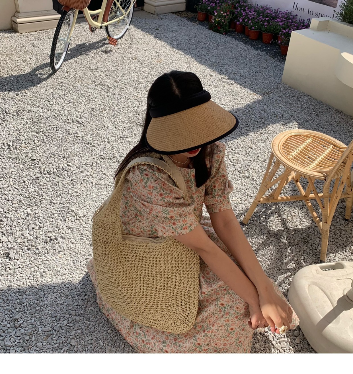 Spring New Hardtop Straw Weaving Empty Top Women's Big Eaves and UV Summer Cycling Sun Protection Hat_voghion.com
